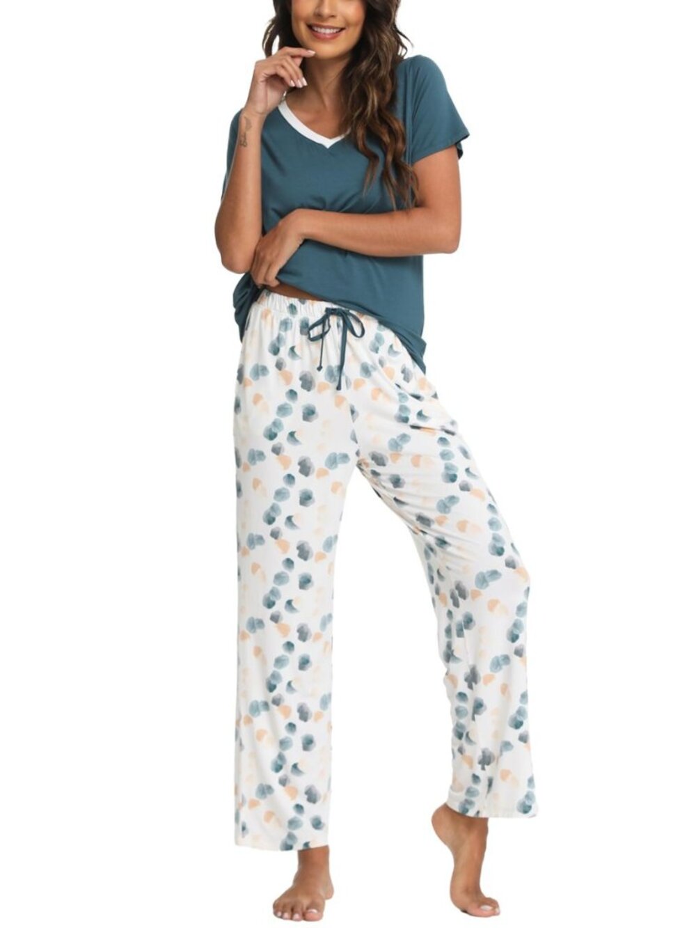 Bamboo Viscose Pajamas for Women Cooling Sleepwear for Hot Flashes